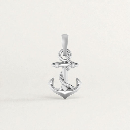 92.5% Pure Sterling Silver Ship Anchor Pendant for Kids & Woman