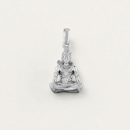 Akshat Sapphire 92.5% Pure Sterling Silver God  Shiva Pendant for Kids & Woman