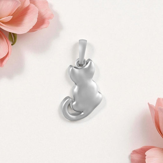 92.5% Pure Sterling Silver Stylish and Fashionable Cute Cat Pendant for Kids & Woman