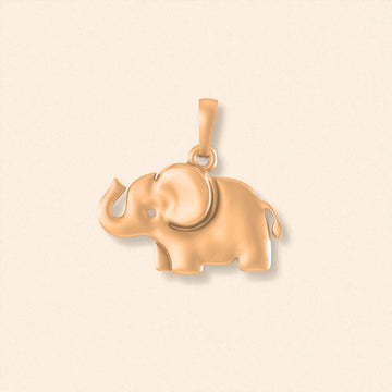 22 CT Gold Plated Silver (92.5% purity) Strength Symbolic  Elephant Pendant by Akshat Sapphire for Kids & Woman