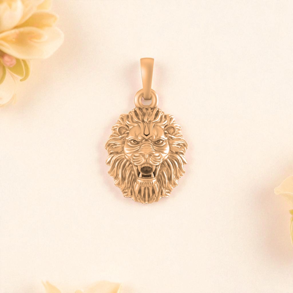 22 CT Gold Plated Silver (92.5% purity) God  Vishnu Narsimha Pendant by Akshat Sapphire for Kids & Woman