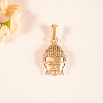 22 CT Gold Plated Silver (92.5% purity) Spiritual God  Gautam Buddha Pendant by Akshat Sapphire for Kids & Woman