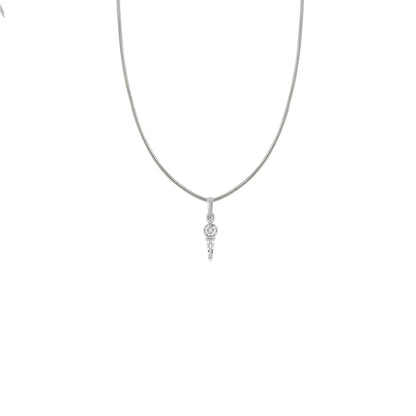 God Hanuman Silver Bajrang Bali Gada Chain Pendant (92.5% purity) by Bajrangbali Chain Pendant for Kids (Upto 4 years) (Snake Chain: 12 Inches)