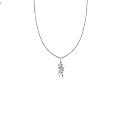 God Hanuman Silver Chain Pendant  (92.5% purity) by Akshat Sapphire Bajrangbali Chain Pendant for Kids (Upto 4 years) (Snake Chain: 12 Inches)