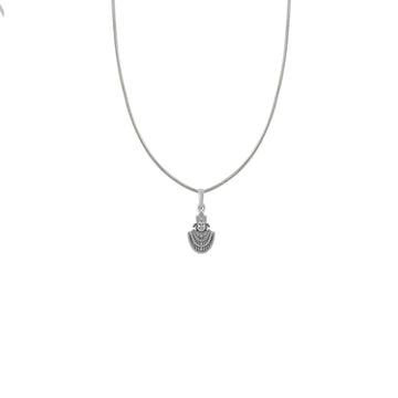 God Baba Khatu Shyam Silver Chain Pendant (92.5% purity) by Akshat Sapphire Baba Khatu Shyam Chain Pendant  for Kids (Upto 4 years) (Snake Chain: 12 Inches)