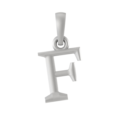 Alphabet Silver Chain Pendant (92.5% purity) for kids upto 4 years by (Snake Chain: 12 Inches)