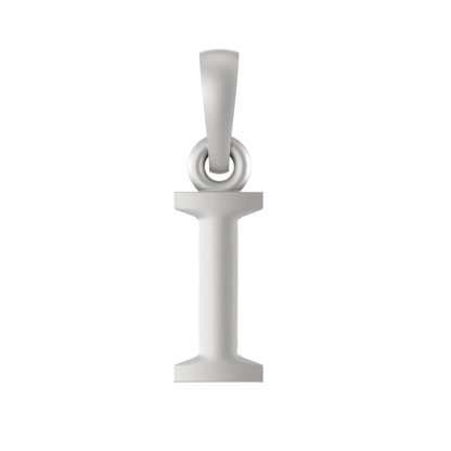 Alphabet Silver Chain Pendant (92.5% purity) for kids upto 4 years by (Snake Chain: 12 Inches)