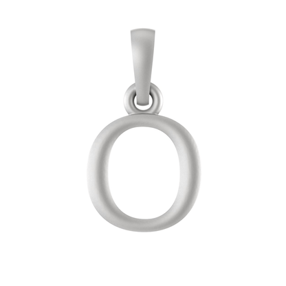 Alphabet Silver Chain Pendant (92.5% purity) for kids upto 4 years by (Snake Chain: 12 Inches)