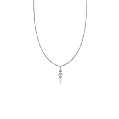 God Hanuman Silver Bajrang Bali Gada Chain Pendant (92.5% purity) by Bajrangbali Chain Pendant for kids (Snake Chain: 15 Inches)