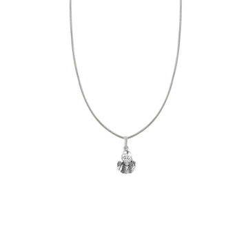 God Shirdi Sai Baba Silver Chain Pendant by Akshat Sapphire Sai baba Chain Pendant for Kids  (Snake Chain: 15 Inches)