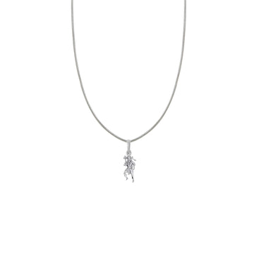 God Hanuman Silver Chain Pendant  (92.5% purity) by Akshat Sapphire Bajrangbali Chain Pendant for kids (Snake Chain: 15 Inches)