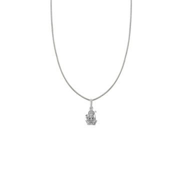 God Shree Ram Silver Chain Pendant(92.5% purity) by Akshat Sapphire Ram Chain Pendant for Kids (Snake Chain: 15 Inches)