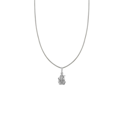 God Shree Ram Silver Chain Pendant(92.5% purity) by Akshat Sapphire Ram Chain Pendant for Kids (Snake Chain: 15 Inches)