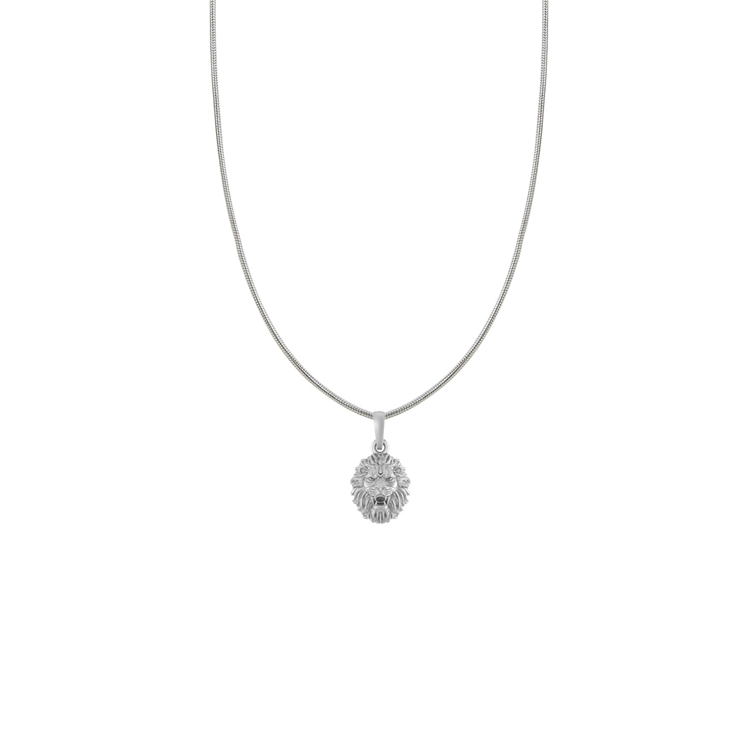 God  Vishnu Narsimha Silver Chain Pendant (92.5% purity) by Akshat Sapphire Vishnu Narsimha for Kids  (Snake Chain: 15 Inches)