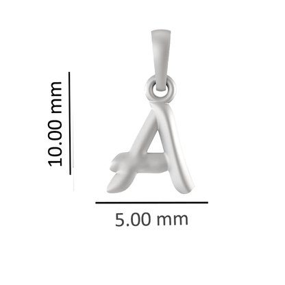 92.5% Pure Sterling Silver Precious Name Alphabet Pendant For Kids And Girls