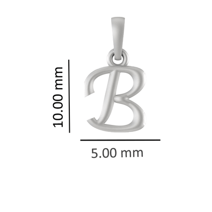 92.5% Pure Sterling Silver Precious Name Alphabet Pendant For Kids And Girls