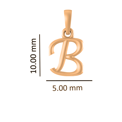 22 CT Gold Plated Silver (92.5% purity) Precious Name Alphabet Pendant by For Kids And Girls