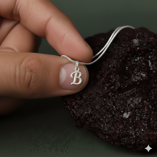 92.5% Pure Sterling Silver Precious Name Alphabet Pendant For Kids And Girls