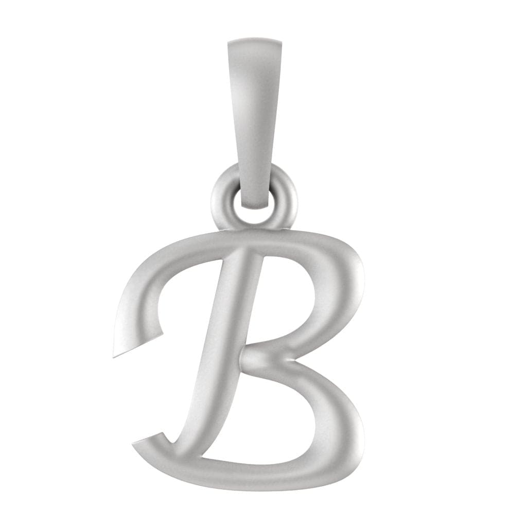 Alphabet B Pendant for Kids by Akshat Sapphire 92.5 Silver KD_B_8024