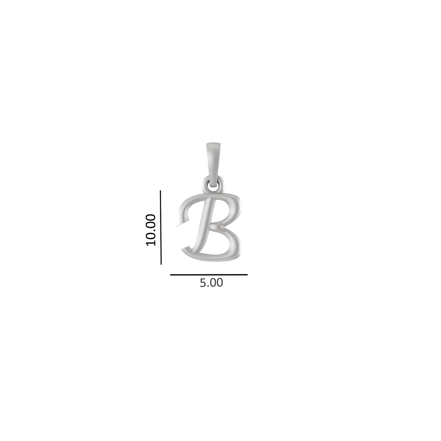 Alphabet B Pendant for Kids by Akshat Sapphire 92.5 Silver KD_B_8024