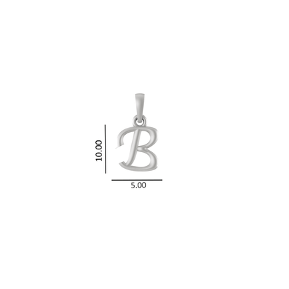 Alphabet B Pendant for Kids by Akshat Sapphire 92.5 Silver KD_B_8024