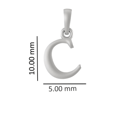 92.5% Pure Sterling Silver Precious Name Alphabet Pendant For Kids And Girls