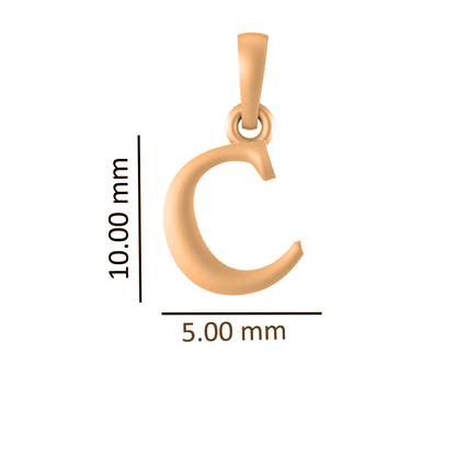 22 CT Gold Plated Silver (92.5% purity) Precious Name Alphabet Pendant by For Kids And Girls