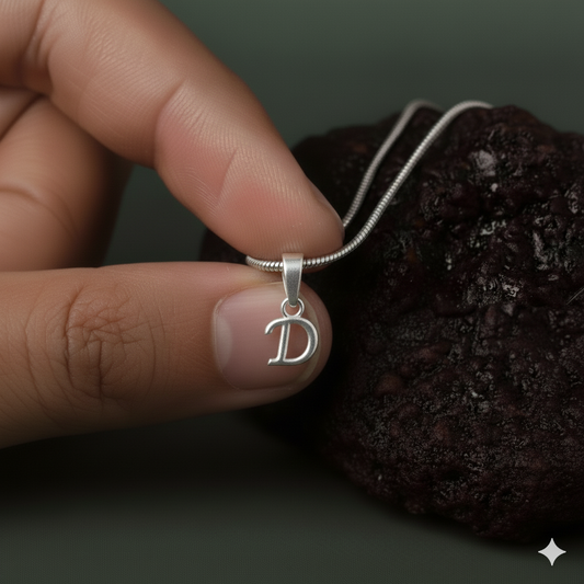 92.5% Pure Sterling Silver Precious Name Alphabet Pendant For Kids And Girls