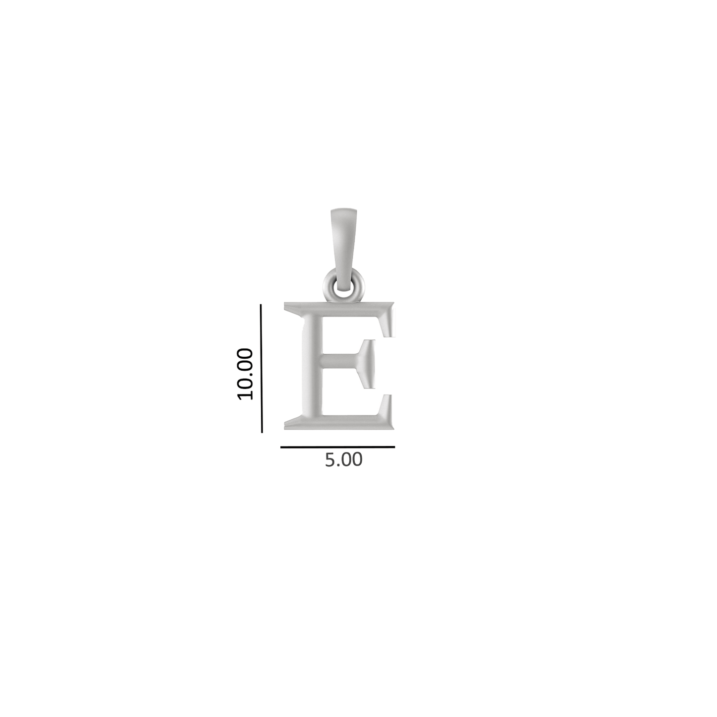 Alphabet E Pendant for Kids by Akshat Sapphire 92.5 Silver KD_E_8027