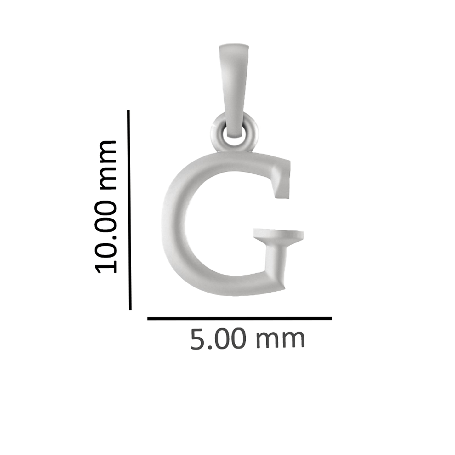 92.5% Pure Sterling Silver Precious Name Alphabet Pendant For Kids And Girls