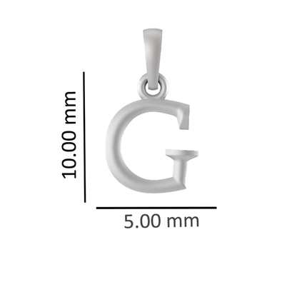 92.5% Pure Sterling Silver Precious Name Alphabet Pendant For Kids And Girls