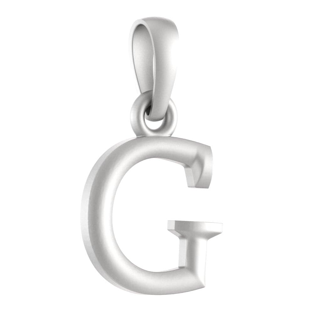 Alphabet G Pendant for Kids by Akshat Sapphire 92.5 Silver KD_G_8029