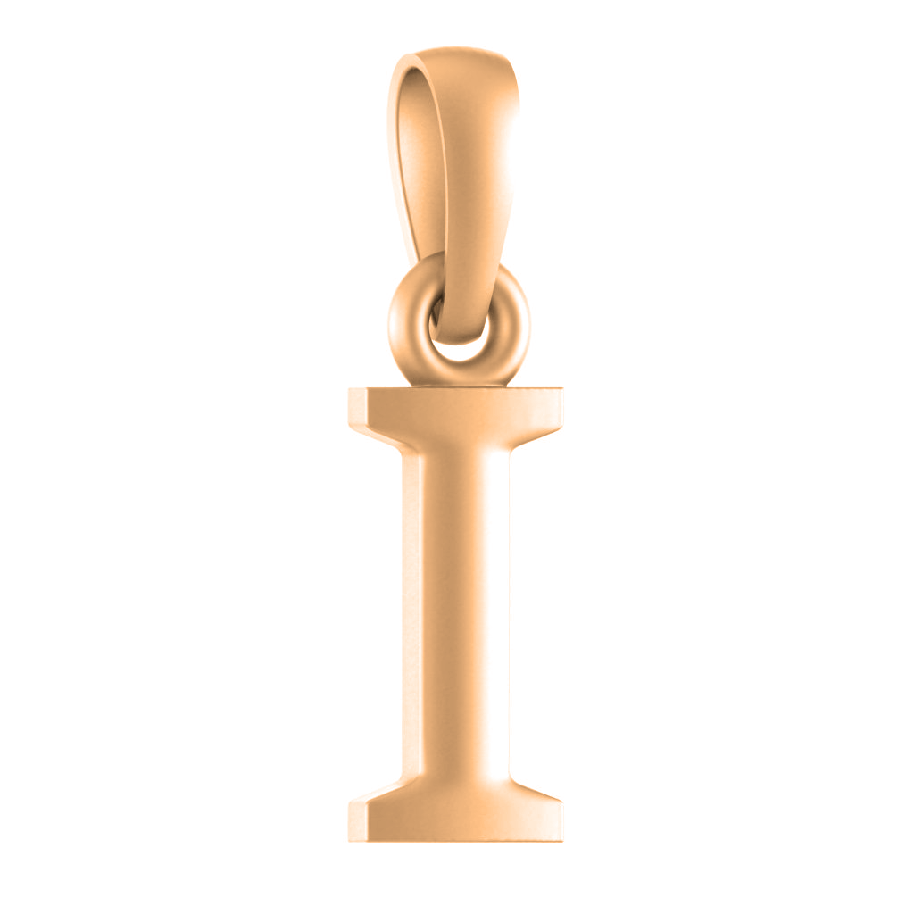 Alphabet I Pendant for Kids by Akshat Sapphire 22CT Gold Plated Silver 92.5 Purity KD_I_8031_Gold