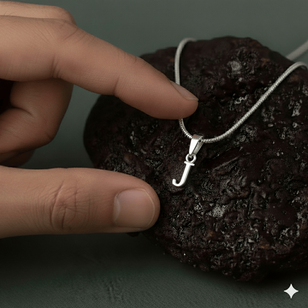 Alphabet J Pendant for Kids by Akshat Sapphire 92.5 Silver KD_J_8032