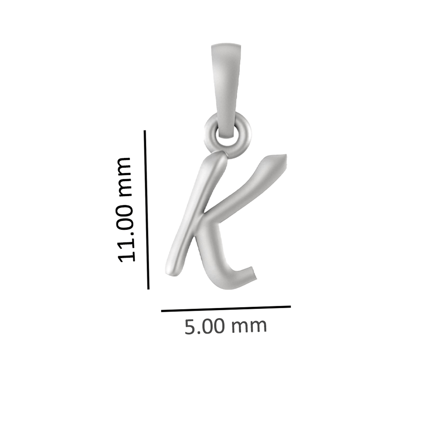 92.5% Pure Sterling Silver Precious Name Alphabet Pendant For Kids And Girls