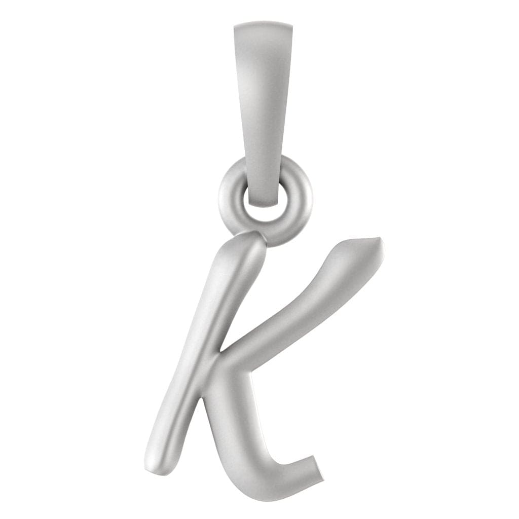 Alphabet K Pendant for Kids by Akshat Sapphire 92.5 Silver KD_K_8033