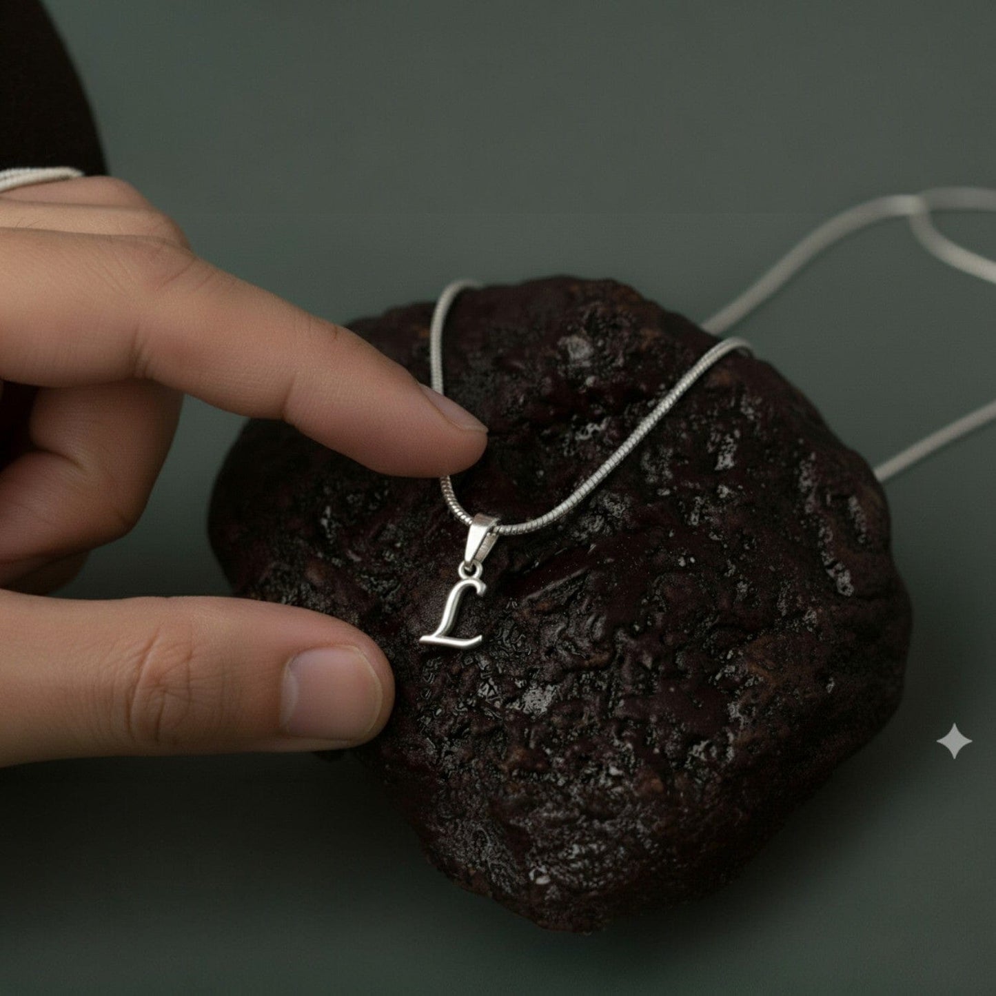 Alphabet L Pendant for Kids by Akshat Sapphire 92.5 Silver KD_L_8034