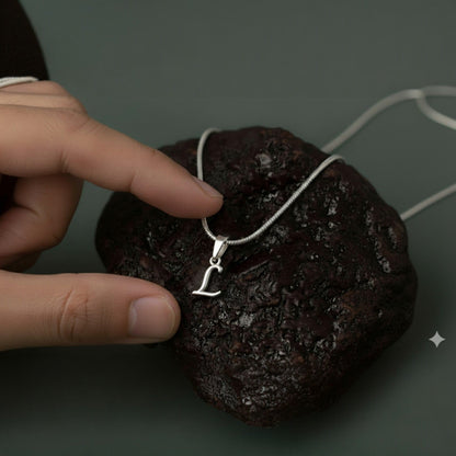 Alphabet L Pendant for Kids by Akshat Sapphire 92.5 Silver KD_L_8034