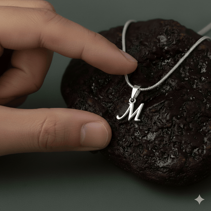 Alphabet M Pendant for Kids by Akshat Sapphire 92.5 Silver KD_M_8035