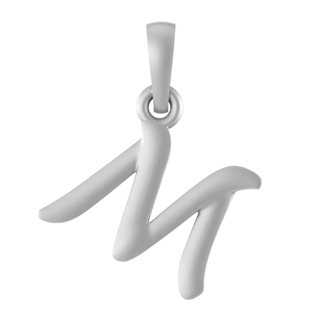 Alphabet M Pendant for Kids by Akshat Sapphire 92.5 Silver KD_M_8035