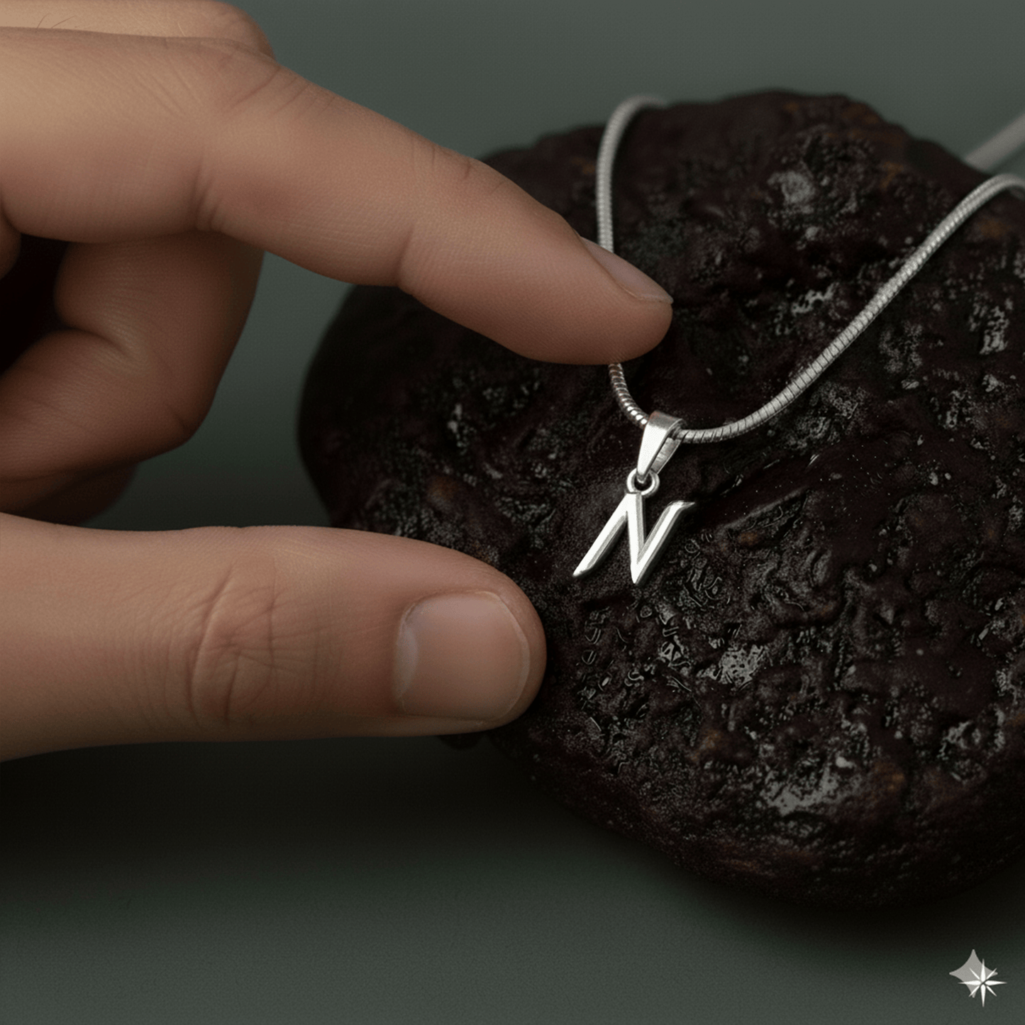 Alphabet N Pendant for Kids by Akshat Sapphire 92.5 Silver KD_N_8036