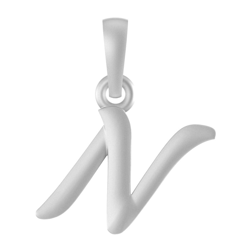 Alphabet N Pendant for Kids by Akshat Sapphire 92.5 Silver KD_N_8036