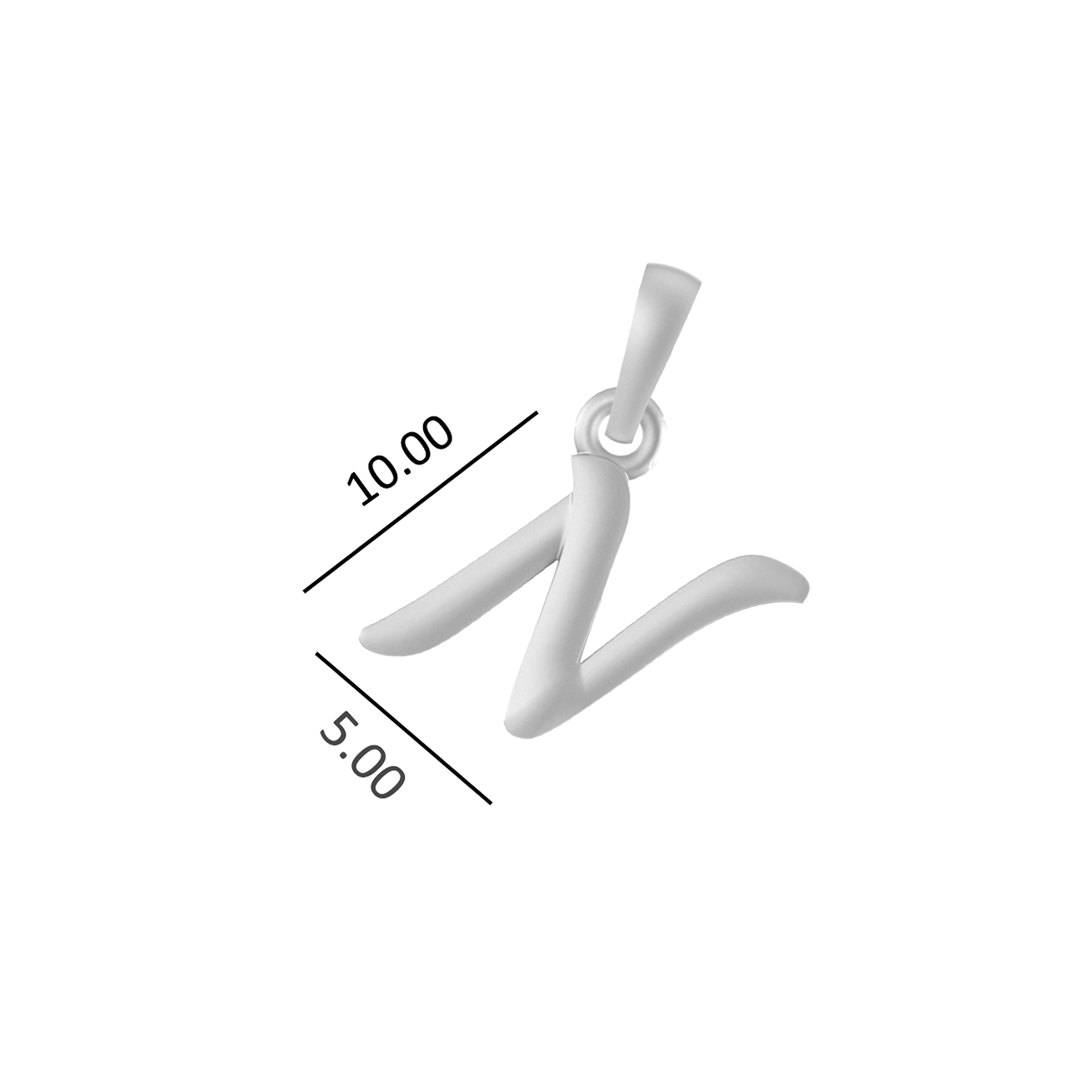 Alphabet N Pendant for Kids by Akshat Sapphire 92.5 Silver KD_N_8036