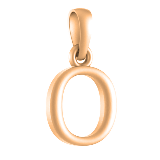 Alphabet O Pendant for Kids by Akshat Sapphire 22CT Gold Plated Silver 92.5 Purity KD_O_8037_Gold