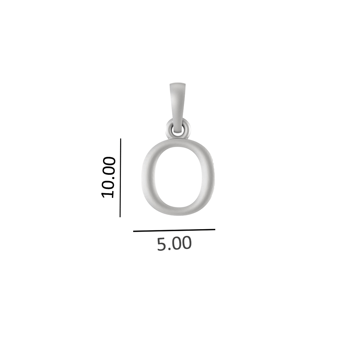 Alphabet O Pendant for Kids by Akshat Sapphire 92.5 Silver KD_O_8037