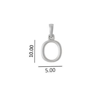 Alphabet O Pendant for Kids by Akshat Sapphire 92.5 Silver KD_O_8037