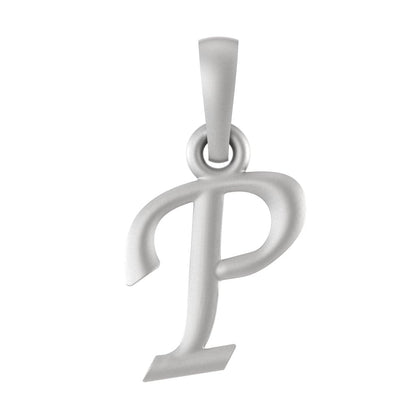 Alphabet P Pendant for Kids by Akshat Sapphire 92.5 Silver KD_P_8038
