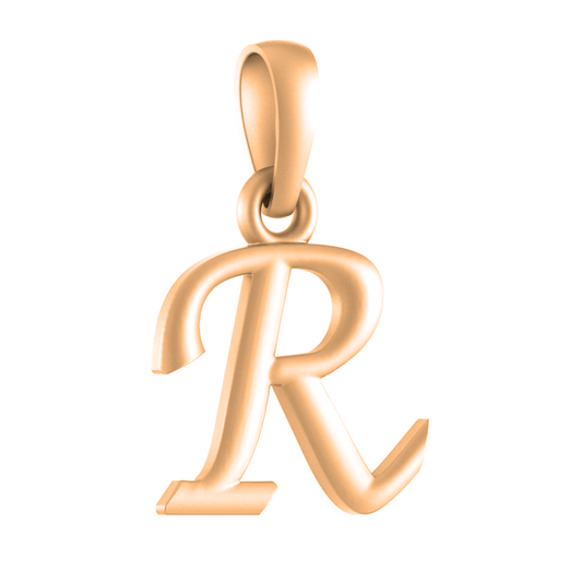 Alphabet R Pendant for Kids by Akshat Sapphire 22CT Gold Plated Silver 92.5 Purity KD_R_8040_Gold