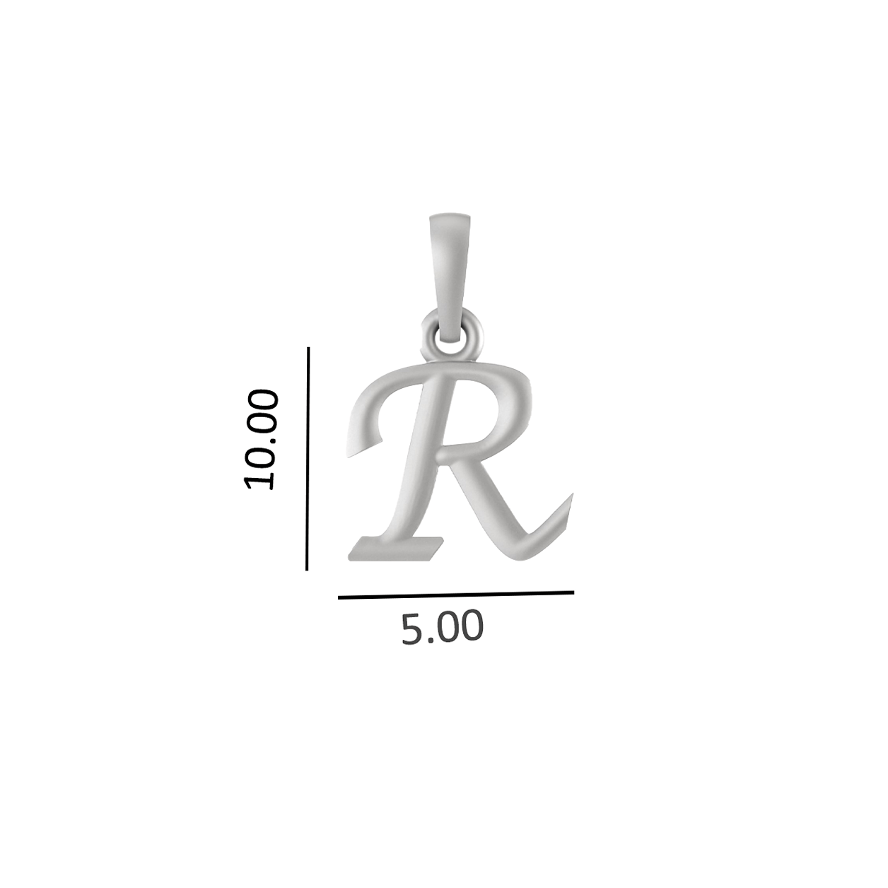Alphabet R Pendant for Kids by Akshat Sapphire 92.5 Silver KD_R_8040
