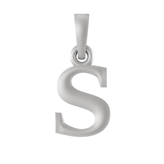 Akshat Sapphire 92.5% Pure Sterling Silver Precious Name Alphabet Pendant For Kids And Girls